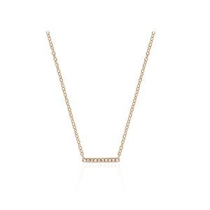 EF collection rose gold diamond bar necklace NWT